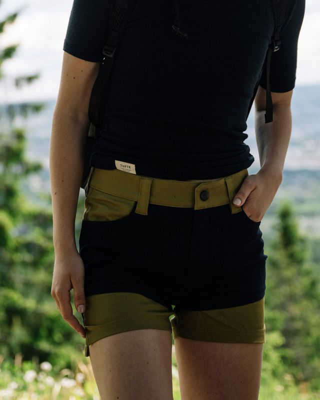 Tufte W Hazel Leisure Shorts Sky Captain / Green Moss 